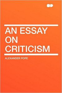 'An Essay on Criticism' by Alexander Pope (ISBN 1407643258)