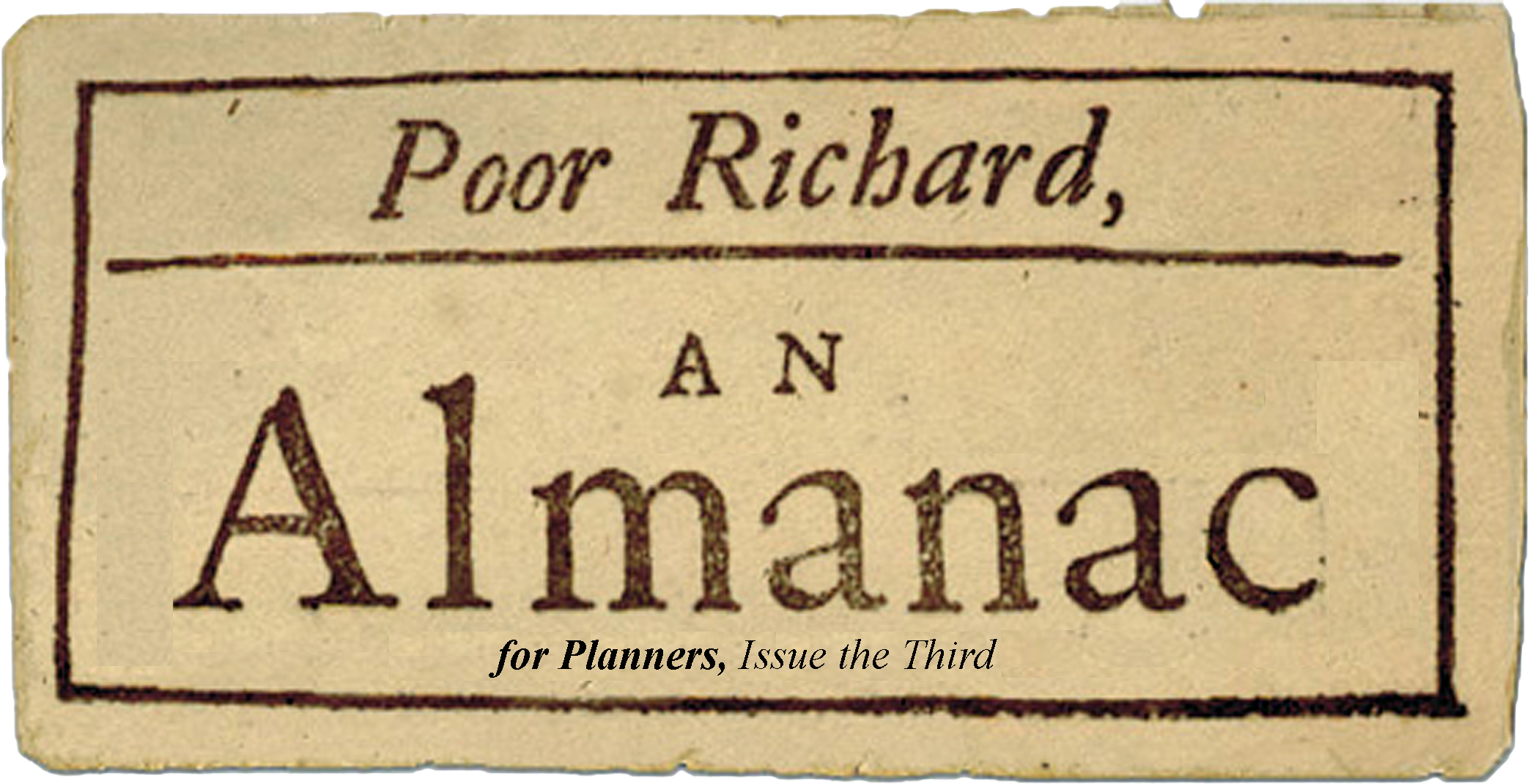 'Poor Richard's Almanack' published by Benjamin Franklin under the pseudonym Richard Saunders
